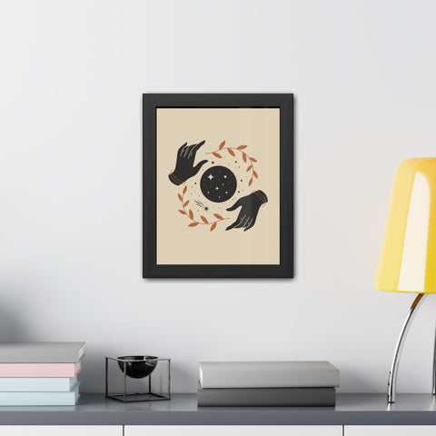 Witchcraft - Celestial Hands Framed Poster – Bohemian Wall Art for Home Decor