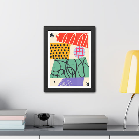 Kurian 10 - Abstract Geometric Framed Posters for Modern Decor | Vibrant Wall Art