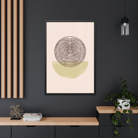 Blend 3 - Minimalist Framed Poster - Abstract Circular Design for Modern Decor