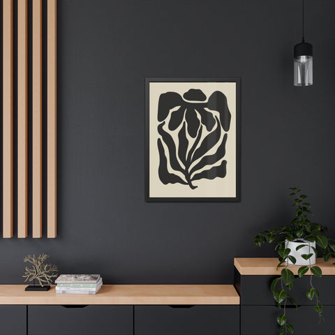 Boho Floral 3 - Abstract Leaf Framed Poster | Modern Wall Art Decor for Nature Lovers