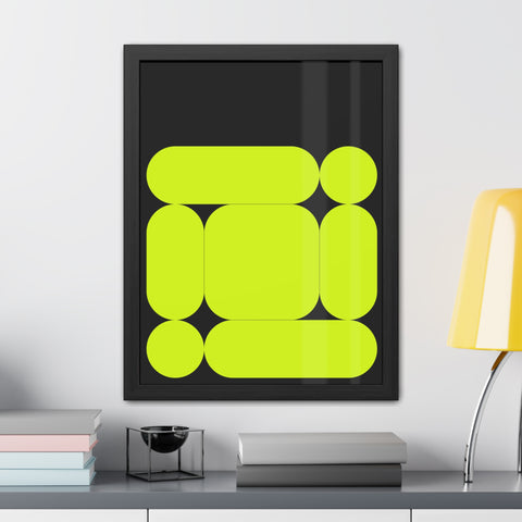 Modernica 3 - Modern Abstract Framed Poster - Vibrant Geometric Wall Art