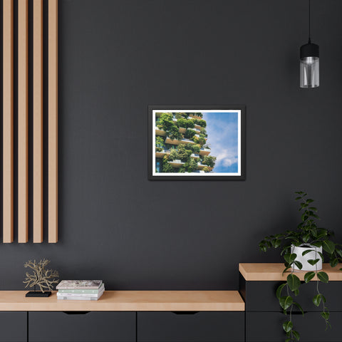 Green Urban - Eco-Friendly Framed Poster - Urban Oasis Greenery Wall Art
