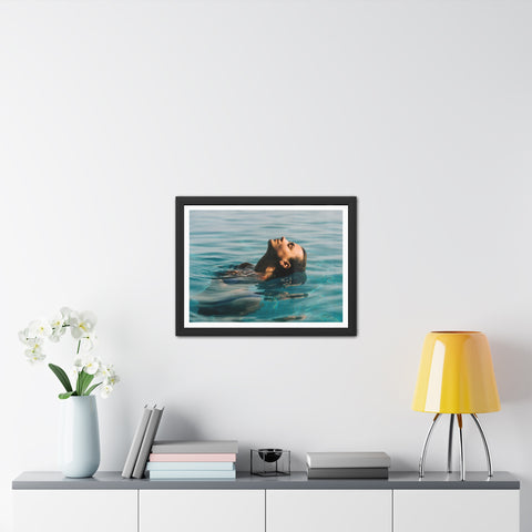 The Dip - Serene Woman Framed Poster - Tranquil Wall Art for Home Decor
