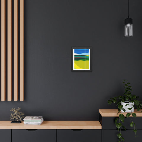 Scapes 4 - Abstract Landscape Framed Poster - Vibrant Nature Art for Home Decor