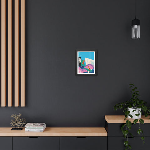 Ericsson 2 - Vibrant Framed Poster Art – Colorful Abstract Landscape