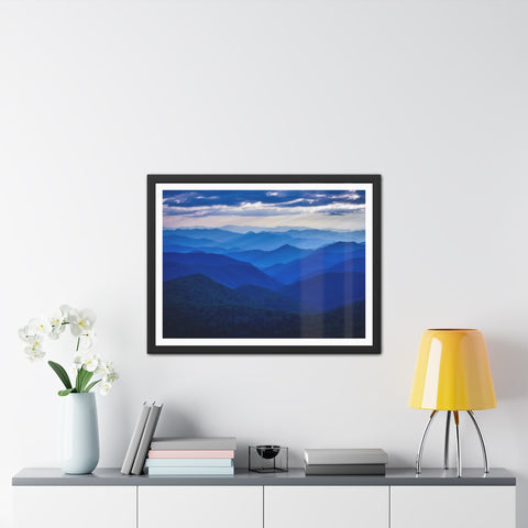Bluescape - Serene Mountain Landscape Framed Poster – Perfect Wall Art for Nature Lovers