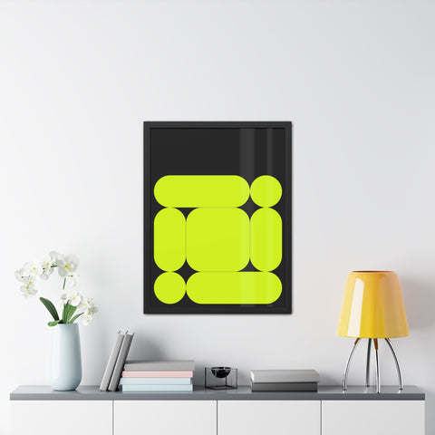 Modernica 3 - Modern Abstract Framed Poster - Vibrant Geometric Wall Art