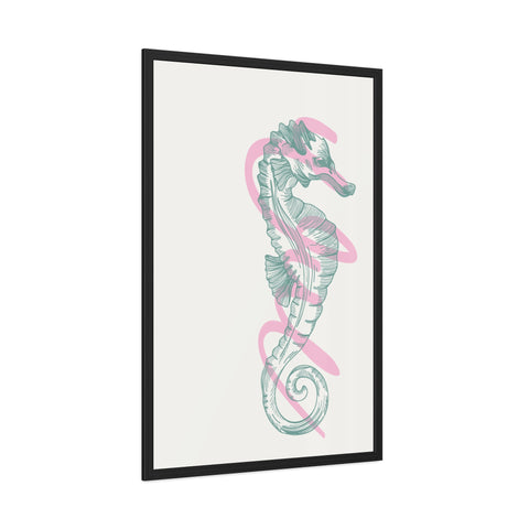 Marine Life 4 - Elegant Seahorse Framed Poster - Coastal Home Decor