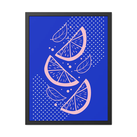 When life gives you lemons 2 - Citrus Slice Framed Poster - Fresh Fruit Wall Art for Kitchen Decor