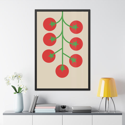 Tomato Vine Framed Poster - Minimalist Wall Art for Kitchen Decor