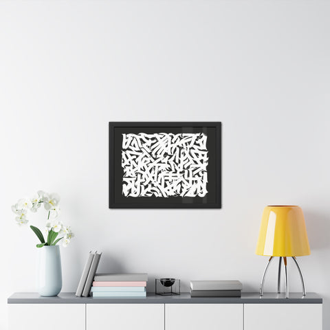 Smith 2 - Abstract Art Framed Poster – Modern Black and White Wall Decor for Home & Office