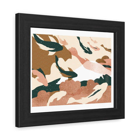 Koi Wind 1 - Abstract Fish Framed Poster - Nature-Inspired Wall Art for Home Decor