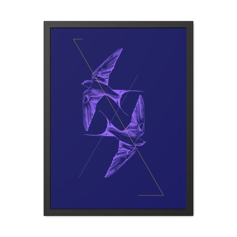 Wings 2 - Elegant Framed Bird Poster Art - Modern Decor for Nature Lovers