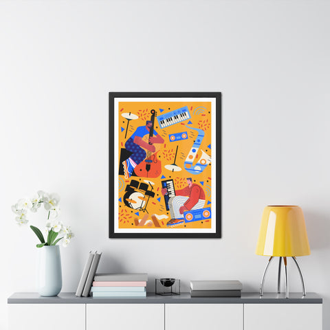 Musicana 4 - Vibrant Music-Themed Framed Posters - Perfect for Home Decor & Gift
