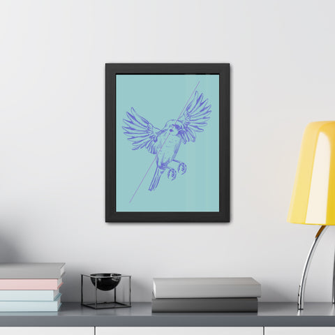 Wings 4 - Blue Bird Framed Poster - Elegant Wall Art for Home Decor