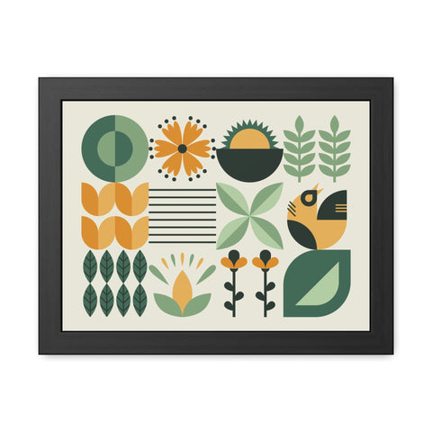 Farmhouse 1 - Botanical Framed Poster Art - Modern Home Decor for Nature Lovers