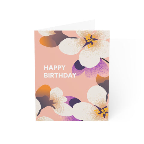 Floral Birthday Greeting Cards — Birthday Greeting Card - Illustrated, Floral, Modern