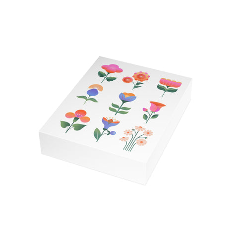 Modern Retro Flower Greeting Card — Floral Greeting Card - Illustrated, Beautiful, any occasion