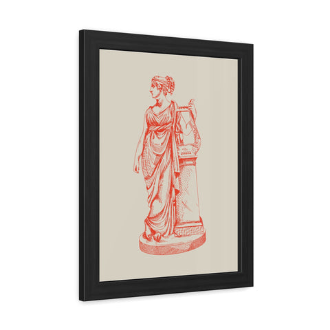 Greeked Out 2 - Elegant Greek Statue Framed Poster Art - Classic Home Decor