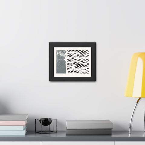 Ink Stamp 6 - Modern Abstract Framed Poster - Minimalist Wall Art for Home Decor