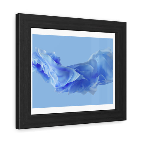 Foldable Study - Serene Blue Abstract Framed Poster - Modern Wall Art Decor for Calm Spaces