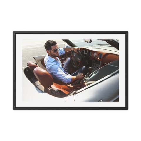 Hop in - Luxury Car Enthusiast Framed Poster - Stylish Wall Art for Home or Office