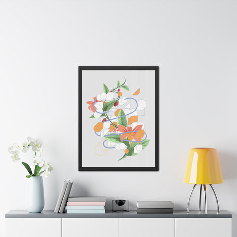 Lavish 3 - Floral Abstract Framed Poster - Modern Art for Home Decor