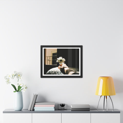 Hold Me - Elegant Framed Flower Art Poster - Serenity and Warmth for Home Decor
