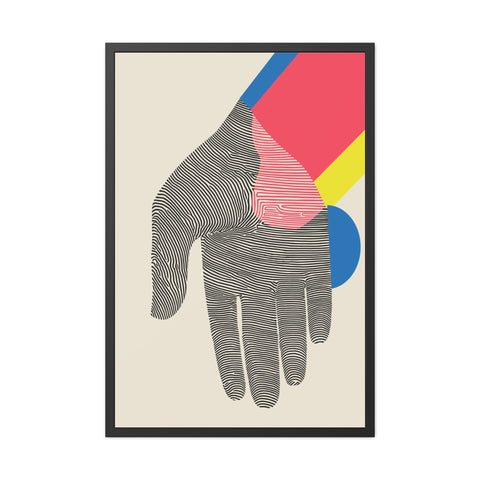Cristobal 3 - Modern Art Framed Poster - Abstract Hand Design for Stylish Home Décor