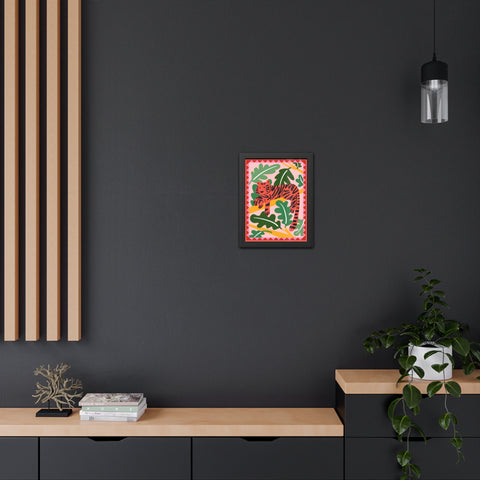 Amazon 1 - Tropical Tiger Framed Poster - Colorful Wall Art for Jungle Lovers