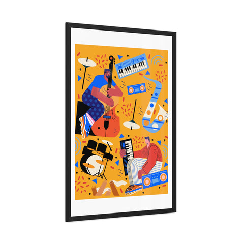 Musicana 4 - Vibrant Music-Themed Framed Posters - Perfect for Home Decor & Gift