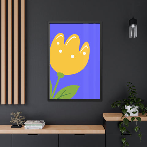Childrana 5 - Bright Yellow Flower Framed Poster - Cheerful Home Decor for Spring Celebrations