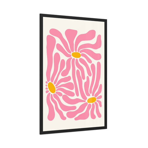Natural Formation 7 - Botanical Framed Poster - Vibrant Pink Floral Art for Home Decor