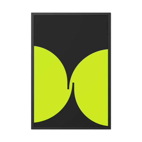 Modernica 4 - Modern Minimalist Framed Poster - Bold Green Abstract Art