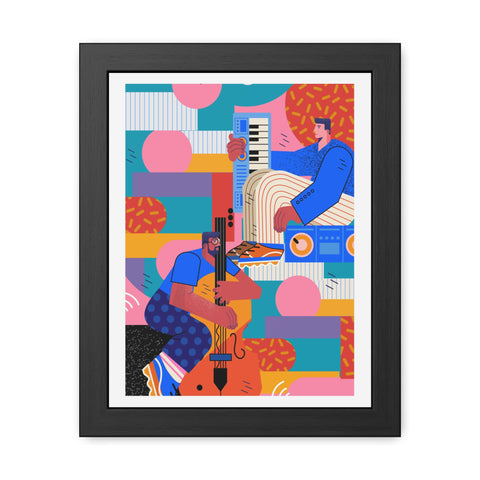 Musicana 1 - Vibrant Musical Framed Posters - Colorful Wall Art for Music Lovers