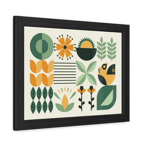 Farmhouse 1 - Botanical Framed Poster Art - Modern Home Decor for Nature Lovers