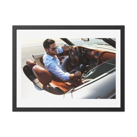 Hop in - Luxury Car Enthusiast Framed Poster - Stylish Wall Art for Home or Office