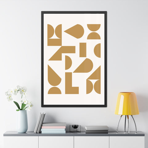 Crown 4 - Modern Geometric Framed Poster - Minimalist Art for Home Decor