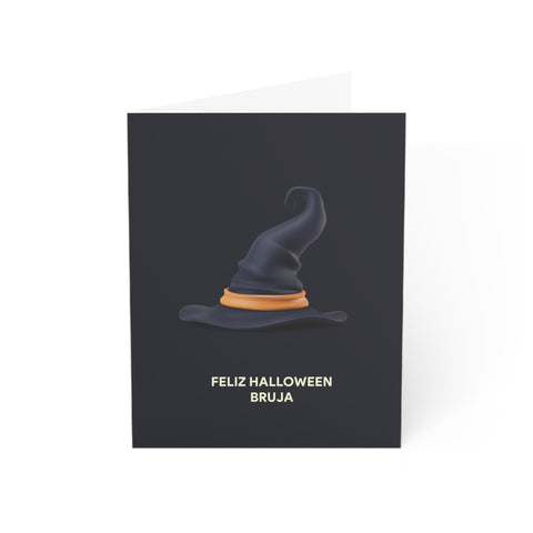 “Feliz Halloween Bruja” Halloween Greeting Card — Halloween / Holiday Greeting Card - Illustrated, Modern