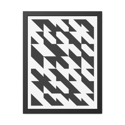 Gridline 1 - Modern Geometric Framed Poster - Monochrome Wall Art for Home Décor