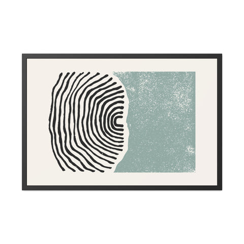 Ink Stamp 5 - Abstract Framed Art Print - Modern Vibes for Home Décor