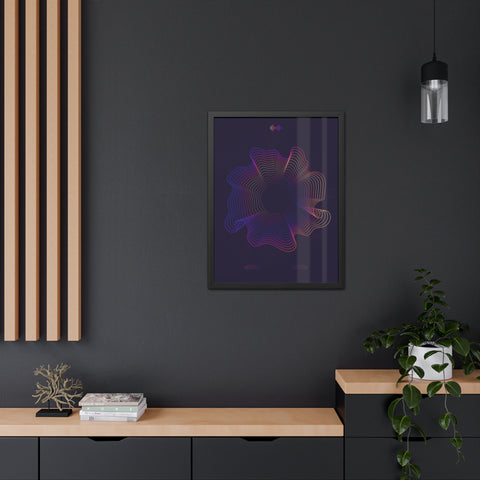 Sound Nova 2 - Vibrant Abstract Wave Framed Poster - Modern Wall Art for Music Lovers