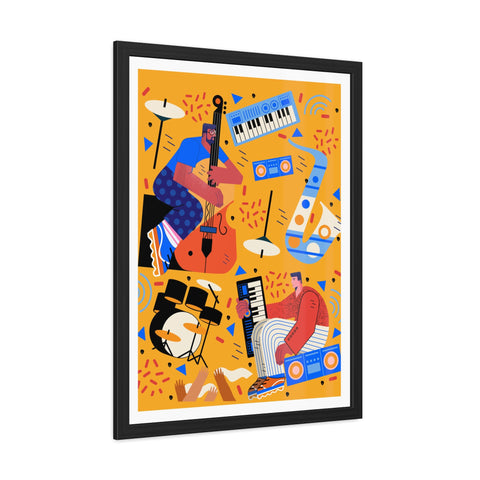 Musicana 4 - Vibrant Music-Themed Framed Posters - Perfect for Home Decor & Gift
