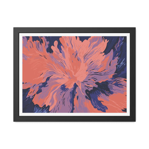 Florescent - Abstract Floral Framed Poster – Modern Wall Art for Home Décor