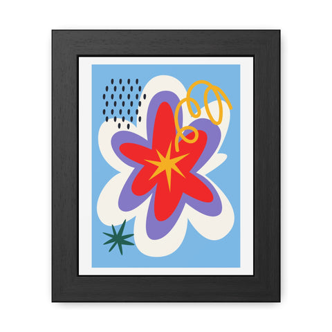 Natural Formation 9 - Vibrant Abstract Flower Framed Poster – Modern Wall Art for Home Decor
