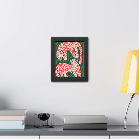 Amazon 2 - Stylish Framed Poster – Vibrant Jungle Theme with Leopard Design