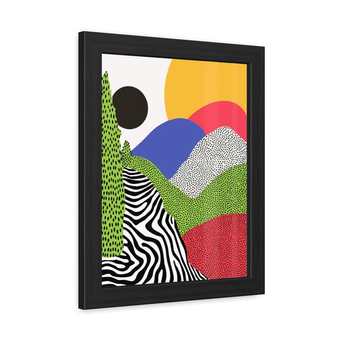 Cristobal 4 - Colorful Landscape Framed Poster - Modern Wall Art for Home Decor