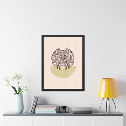 Blend 3 - Minimalist Framed Poster - Abstract Circular Design for Modern Decor