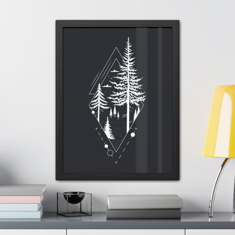 Treecraft 2 - Modern Nature Framed Poster - Geometric Forest Wall Art