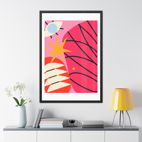 Kurian 2 - Vibrant Abstract Framed Poster - Modern Wall Art Decor